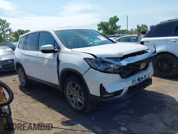 ✅ 2023 Honda Passport EX-L • VIN: 5FNYF8H53PB008136 • Lot: 42813797. Listed on IAAI with 26,970 mi. Free auction sales archive from the USA and detailed vehicle history report at DreamBid. Image 1.