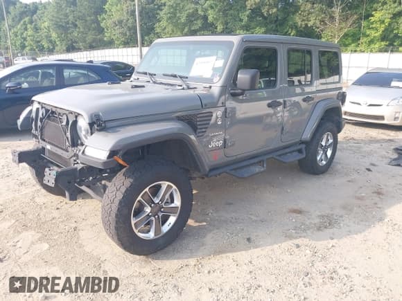 ✅ 2023 Jeep Wrangler Sahara • VIN: 1C4HJXEG1PW588576 • Lot: 42399357. Listed on IAAI with 45,745 mi. Free auction sales archive from the USA and detailed vehicle history report at DreamBid. Image 18.