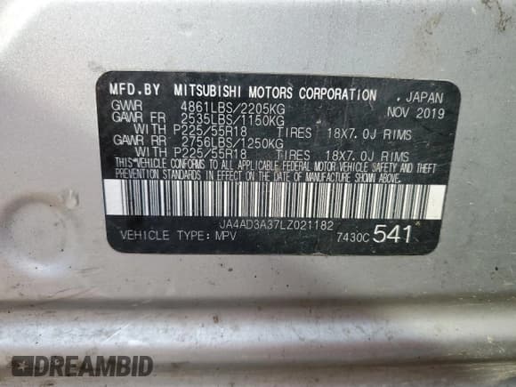 ✅ 2020 Mitsubishi Outlander SE • VIN: JA4AD3A37LZ021182 • Lot: 93117315. Wystawiony na Copart z przebiegiem Nie podano. Bezpłatny archiwum sprzedaży aukcyjnych z USA i szczegółowy raport historii pojazdu na DreamBid. Zdjęcie 13.