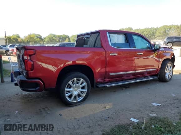 2024 Chevrolet Silverado 1500 High Country with VIN 1GCUDJED3RZ320431, listed as a Copart auction lot 73219404 with Not provided miles and Salvage title. Bid and sale history available at DreamBid. Image 3.