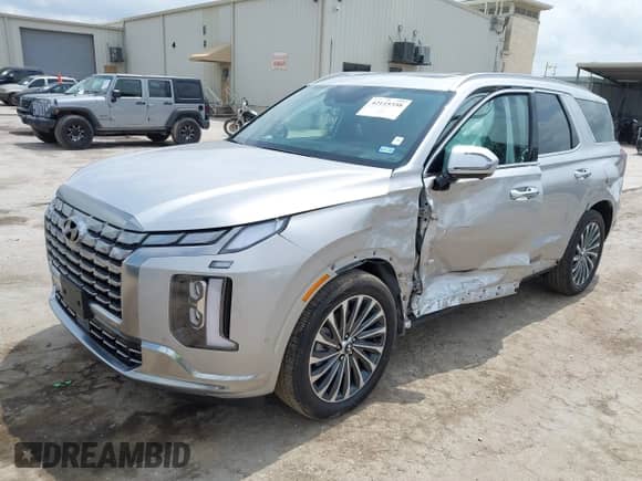 2025 Hyundai Palisade Calligraphy with VIN KM8R74GE9SU887116, listed as a IAAI auction lot 42115358 with 954 mi miles and . Bid and sale history available at DreamBid. Image 2.