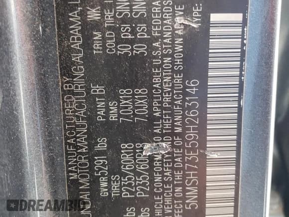 ✅ 2009 Hyundai Santa Fe Limited • VIN: 5NMSH73E59H263146 • Lot: 80391114. Listed on Copart with 113,506 mi. Free auction sales archive from the USA and detailed vehicle history report at DreamBid. Image 13.