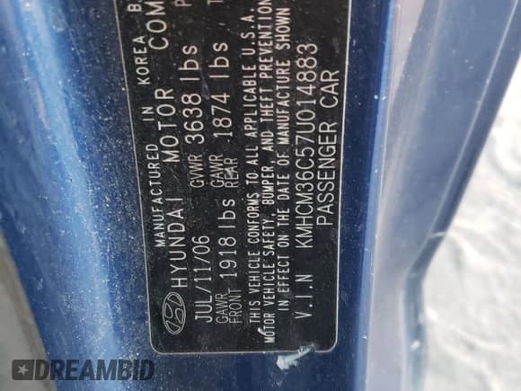 ✅ 2007 Hyundai Accent GS • VIN: KMHCM36C57U014883 • Лот: 83472934. Опубликован ранее на Copart с пробегом 91 623 миль. Бесплатный доступ к архиву аукционных продаж из США и подробный отчёт об истории автомобиля на DreamBid. Изображение 14.