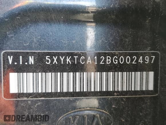 ✅ 2011 Kia Sorento LX • VIN: 5XYKTCA12BG002497 • Lot: 93890055. Listed on Copart with Not provided. Free auction sales archive from the USA and detailed vehicle history report at DreamBid. Image 13.