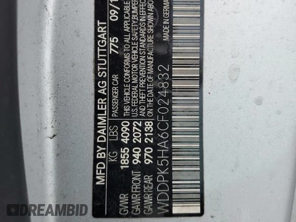✅ 2012 Mercedes-Benz SLK 350 • VIN: WDDPK5HA6CF024832 • Lot: 85491485. Wystawiony na Copart z przebiegiem 81 679 mil. Bezpłatny archiwum sprzedaży aukcyjnych z USA i szczegółowy raport historii pojazdu na DreamBid. Zdjęcie 12.