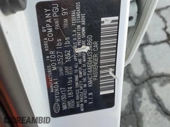 ✅ 2017 Hyundai Accent SE • VIN: KMHCT4AE0HU334860 • Лот: 64896624. Опубликован ранее на Copart с пробегом 117 079 миль. Бесплатный доступ к архиву аукционных продаж из США и подробный отчёт об истории автомобиля на DreamBid. Изображение 12.