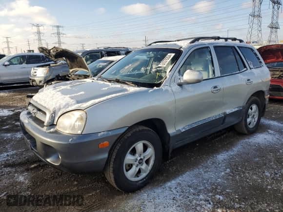 2005 Hyundai Santa Fe GLS z VIN KM8SC13D65U926600, wystawiony jako Copart lot #85378354 z przebiegiem 86 781 mil mil oraz Czysty tytuł • Clean title. Historia ofert i sprzedaży dostępna na DreamBid. Obrazek 1.