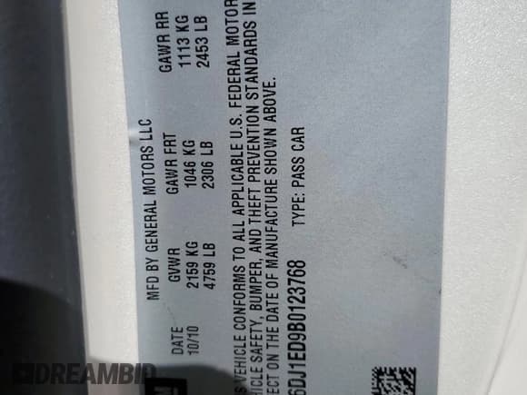 ✅ 2011 Cadillac CTS Performance • VIN: 1G6DJ1ED9B0123768 • Lot: 83773885. Wystawiony na Copart z przebiegiem 94 770 mil. Bezpłatny archiwum sprzedaży aukcyjnych z USA i szczegółowy raport historii pojazdu na DreamBid. Zdjęcie 12.