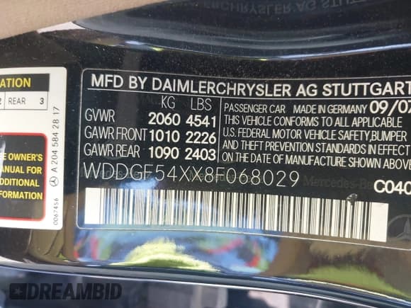 ✅ 2008 Mercedes-Benz C 300 Sport • VIN: WDDGF54XX8F068029 • Lot: 41626868. Wystawiony na IAAI z przebiegiem 86 375 mil. Bezpłatny archiwum sprzedaży aukcyjnych z USA i szczegółowy raport historii pojazdu na DreamBid. Zdjęcie 9.