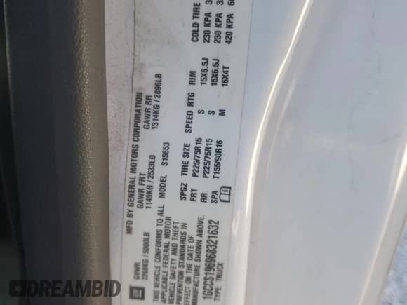 2006 Chevrolet Colorado Work Truck с VIN 1GCCS196968321632, выставлен на аукционе Copart как лот 91357755 с пробегом 165 001 миль миль и Чистый • Clean title. История ставок и продаж доступна на DreamBid. Изображение 12.