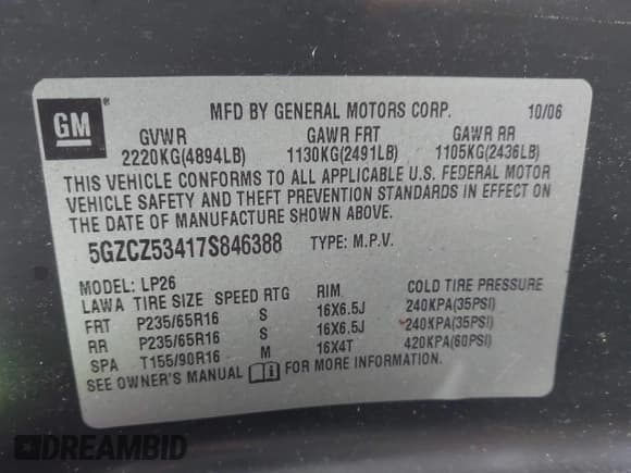 ✅ 2007 Saturn VUE V6 • VIN: 5GZCZ53417S846388 • Lot: 41725989. Wystawiony na IAAI z przebiegiem Nie podano. Bezpłatny archiwum sprzedaży aukcyjnych z USA i szczegółowy raport historii pojazdu na DreamBid. Zdjęcie 9.