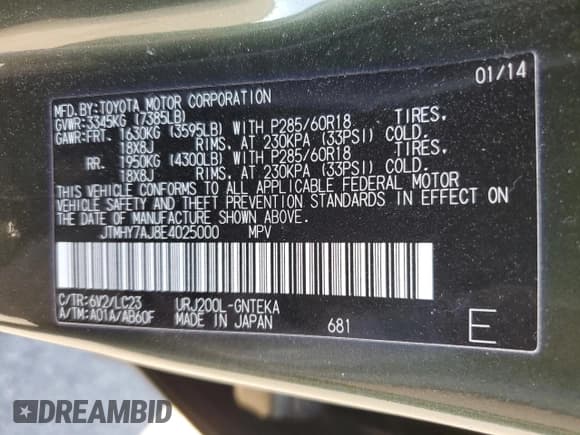 ✅ 2014 Toyota Land Cruiser • VIN: JTMHY7AJ8E4025000 • Lot: 85752495. Wystawiony na Copart z przebiegiem Nie podano. Bezpłatny archiwum sprzedaży aukcyjnych z USA i szczegółowy raport historii pojazdu na DreamBid. Zdjęcie 13.