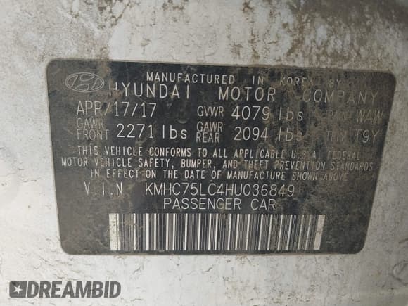 ✅ 2017 Hyundai Ioniq SEL • VIN: KMHC75LC4HU036849 • Lot: 41539706. Wystawiony na IAAI z przebiegiem 109 152 mil. Bezpłatny archiwum sprzedaży aukcyjnych z USA i szczegółowy raport historii pojazdu na DreamBid. Zdjęcie 9.