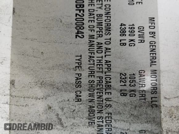 ✅ 2011 Chevrolet Malibu 1FL • VIN: 1G1ZA5E10BF200842 • Lot: 73167804. Listed on Copart with Not provided. Free auction sales archive from the USA and detailed vehicle history report at DreamBid. Image 12.