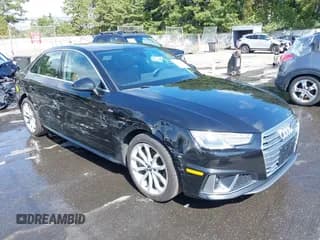 ✅ 2019 Audi A4 Premium • VIN: WAUDNAF4XKN018771 • Lot: 43247782. Listed on IAAI with 69,751 mi. Free auction sales archive from the USA and detailed vehicle history report at DreamBid. Image 1.
