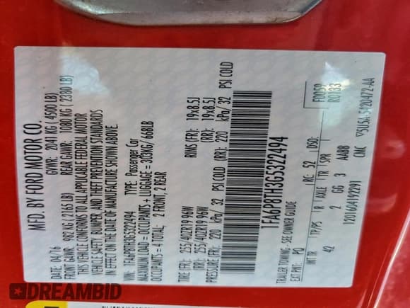 ✅ 2016 Ford Mustang EcoBoost • VIN: 1FA6P8TH3G5322494 • Lot: 93387005. Listed on Copart with 113,846 mi. Free auction sales archive from the USA and detailed vehicle history report at DreamBid. Image 12.