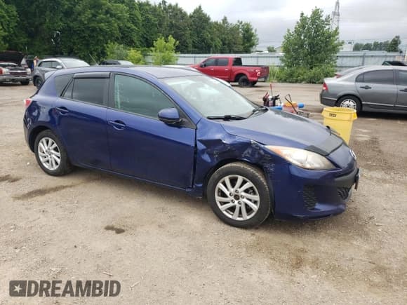 ✅ 2013 Mazda 3 GX • VIN: JM1BL1KF7D1750504 • Lot: 64843705. Listed on Copart with 188,050 mi. Free auction sales archive from the USA and detailed vehicle history report at DreamBid. Image 4.