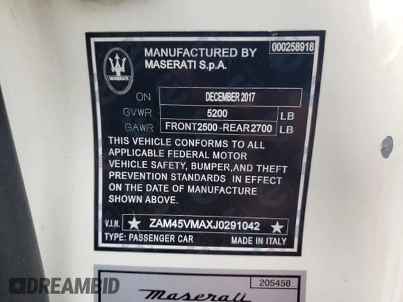 ✅ 2018 Maserati GranTurismo Sport • VIN: ZAM45VMAXJ0291042 • Lot: 53602774. Wystawiony na Copart z przebiegiem 12 901 mil. Bezpłatny archiwum sprzedaży aukcyjnych z USA i szczegółowy raport historii pojazdu na DreamBid. Zdjęcie 12.