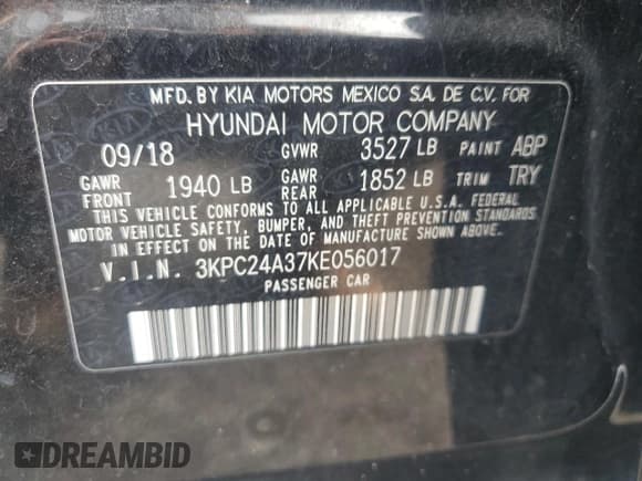 ✅ 2019 Hyundai Accent SE • VIN: 3KPC24A37KE056017 • Лот: 86713304. Опубликован ранее на Copart с пробегом 63 085 миль. Бесплатный доступ к архиву аукционных продаж из США и подробный отчёт об истории автомобиля на DreamBid. Изображение 12.