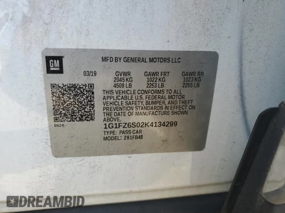 ✅ 2019 Chevrolet Bolt EV Premier • VIN: 1G1FZ6S02K4134299 • Lot: 66594514. Wystawiony na Copart z przebiegiem 12 574 mil. Bezpłatny archiwum sprzedaży aukcyjnych z USA i szczegółowy raport historii pojazdu na DreamBid. Zdjęcie 13.