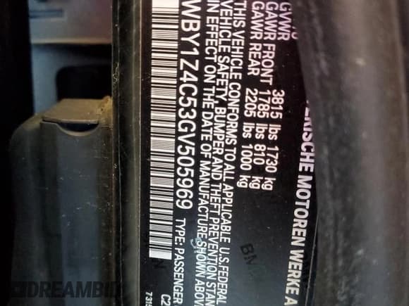 ✅ 2016 BMW i3 • VIN: WBY1Z4C53GV505969 • Lot: 80703735. Listed on Copart with 27,201 mi. Free auction sales archive from the USA and detailed vehicle history report at DreamBid. Image 13.