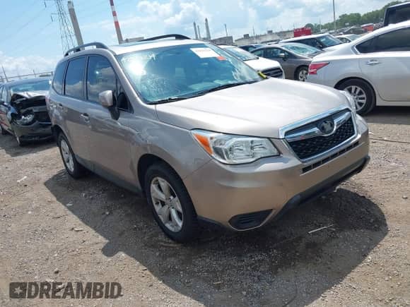 2015 Subaru Forester Premium z VIN JF2SJAFC2FH556321, wystawiony jako IAAI lot #42921214 z przebiegiem 125 991 mil mil oraz . Historia ofert i sprzedaży dostępna na DreamBid. Obrazek 1.