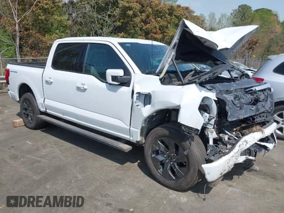 ✅ 2023 Ford F-150 Lightning Pro • VIN: 1FTVW1EV1PWG17610 • Lot: 41929636. Listed on IAAI with 44,428 mi. Free auction sales archive from the USA and detailed vehicle history report at DreamBid. Image 1.