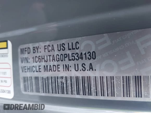 ✅ 2023 Jeep Gladiator Sport S • VIN: 1C6HJTAG0PL534130 • Лот: 42842561. Опубликован ранее на IAAI с пробегом 60 635 миль. Бесплатный доступ к архиву аукционных продаж из США и подробный отчёт об истории автомобиля на DreamBid. Изображение 9.