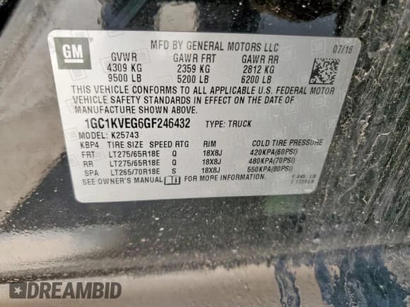 ✅ 2016 Chevrolet Silverado 2500HD LT • VIN: 1GC1KVEG6GF246432 • Lot: 62862335. Wystawiony na Copart z przebiegiem 138 060 mil. Bezpłatny archiwum sprzedaży aukcyjnych z USA i szczegółowy raport historii pojazdu na DreamBid. Zdjęcie 12.