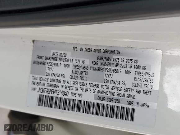 ✅ 2021 Mazda CX-5 Sport • VIN: JM3KFABM6M1314840 • Lot: 71228595. Wystawiony na Copart z przebiegiem 111 170 mil. Bezpłatny archiwum sprzedaży aukcyjnych z USA i szczegółowy raport historii pojazdu na DreamBid. Zdjęcie 13.