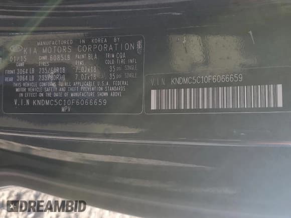 ✅ 2015 Kia Sedona SX • VIN: KNDMC5C10F6066659 • Лот: 90229845. Опубликован ранее на Copart с пробегом 114 109 миль. Бесплатный доступ к архиву аукционных продаж из США и подробный отчёт об истории автомобиля на DreamBid. Изображение 13.