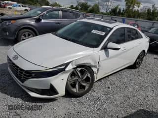 2021 Hyundai Elantra Limited with VIN 5NPLP4AG7MH022923, listed as a Copart auction lot 81444595 with 12,522 mi miles and Non repairable. Bid and sale history available at DreamBid. Image 1.