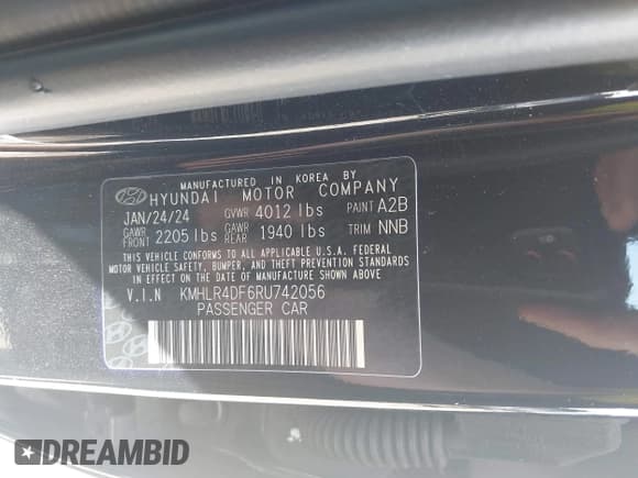 ✅ 2024 Hyundai Elantra N Line • VIN: KMHLR4DF6RU742056 • Лот: 43338827. Опубликован ранее на IAAI с пробегом 25 796 миль. Бесплатный доступ к архиву аукционных продаж из США и подробный отчёт об истории автомобиля на DreamBid. Изображение 9.