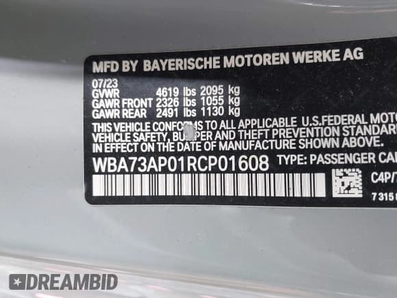 ✅ 2024 BMW 4 Series 430i xDrive • VIN: WBA73AP01RCP01608 • Лот: 42388167. Опубликован ранее на IAAI с пробегом 10 563 миль. Бесплатный доступ к архиву аукционных продаж из США и подробный отчёт об истории автомобиля на DreamBid. Изображение 9.