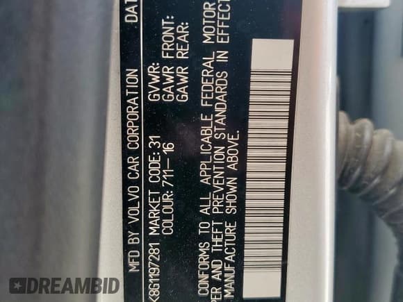 ✅ 2016 Volvo S80 T5 Drive-E • VIN: YV140MAK8G1197281 • Lot: 57114305. Listed on Copart with 102,719 mi. Free auction sales archive from the USA and detailed vehicle history report at DreamBid. Image 12.