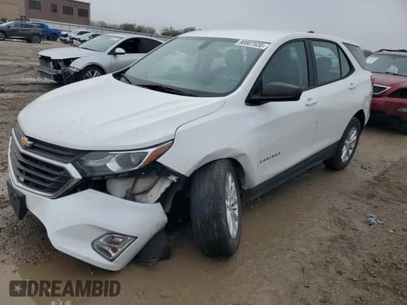 ✅ 2018 Chevrolet Equinox LS • VIN: 2GNAXREV0J6225799 • Lot: 90907535. Listed on Copart with 123,465 mi. Free auction sales archive from the USA and detailed vehicle history report at DreamBid. Image 1.
