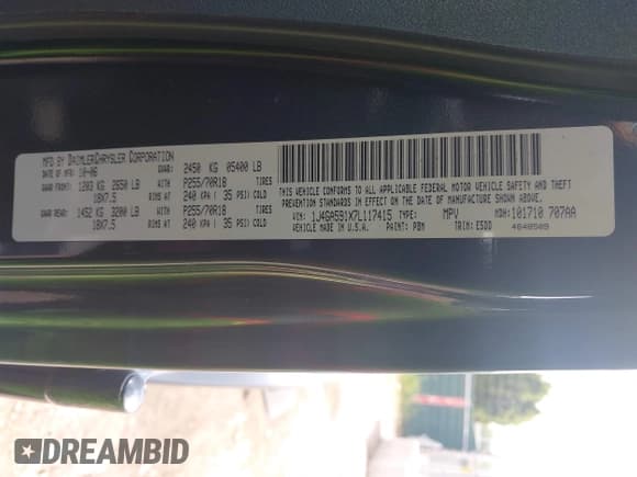 ✅ 2007 Jeep Wrangler Unlimited Sahara • VIN: 1J4GA591X7L117415 • Lot: 42509979. Listed on IAAI with 96,192 mi. Free auction sales archive from the USA and detailed vehicle history report at DreamBid. Image 9.