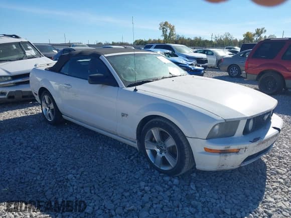 ✅ 2006 Ford Mustang GT Deluxe • VIN: 1ZVFT85H665220265 • Lot: 43663610. Listed on IAAI with 160,385 mi. Free auction sales archive from the USA and detailed vehicle history report at DreamBid. Image 1.