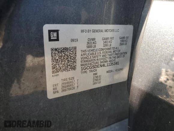 ✅ 2020 Chevrolet Colorado 2WD Z71 • VIN: 1GCGSDEN4L1135341 • Лот: 68313164. Опубликован ранее на Copart с пробегом 57 079 миль. Бесплатный доступ к архиву аукционных продаж из США и подробный отчёт об истории автомобиля на DreamBid. Изображение 14.