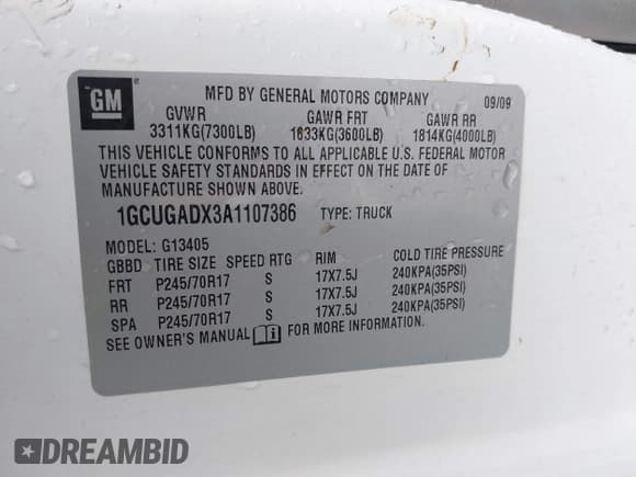 ✅ 2010 Chevrolet Express Cargo • VIN: 1GCUGADX3A1107386 • Lot: 42318466. Listed on IAAI with 242,009 mi. Free auction sales archive from the USA and detailed vehicle history report at DreamBid. Image 9.