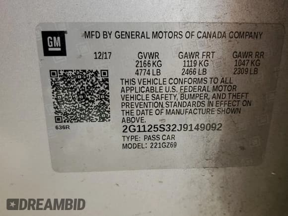 ✅ 2018 Chevrolet Impala Premier • VIN: 2G1125S32J9149092 • Лот: 62960794. Опубликован ранее на Copart с пробегом 207 433 миль. Бесплатный доступ к архиву аукционных продаж из США и подробный отчёт об истории автомобиля на DreamBid. Изображение 14.