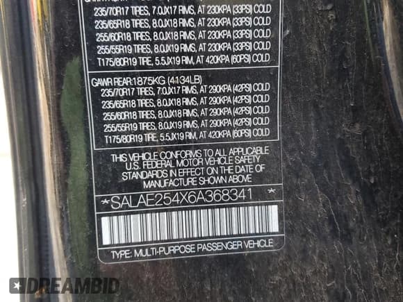 ✅ 2006 Land Rover LR3 SE • VIN: SALAE254X6A368341 • Лот: 53523134. Опубликован ранее на Copart с пробегом 136 179 миль. Бесплатный доступ к архиву аукционных продаж из США и подробный отчёт об истории автомобиля на DreamBid. Изображение 14.