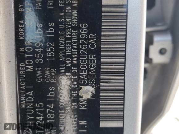 ✅ 2016 Hyundai Accent SE • VIN: KMHCT5AE0GU262966 • Лот: 72063844. Опубликован ранее на Copart с пробегом 172 091 миль. Бесплатный доступ к архиву аукционных продаж из США и подробный отчёт об истории автомобиля на DreamBid. Изображение 12.