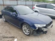 ✅ 2019 Audi A4 Prestige • VIN: WAUFNAF42KA028419 • Lot: 42760237. Listed on IAAI with 106,872 mi. Free auction sales archive from the USA and detailed vehicle history report at DreamBid. Image 1.