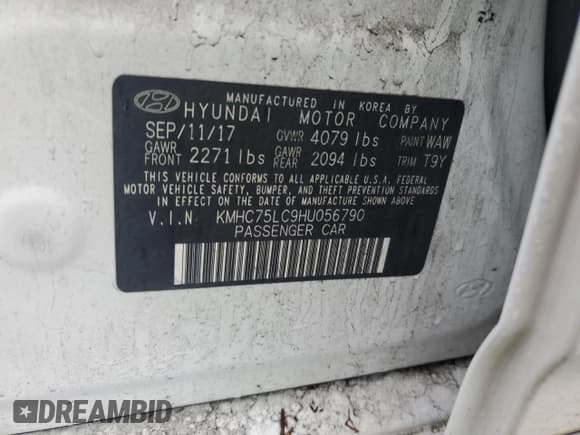 ✅ 2017 Hyundai Ioniq SEL • VIN: KMHC75LC9HU056790 • Lot: 86629864. Wystawiony na Copart z przebiegiem 109 026 mil. Bezpłatny archiwum sprzedaży aukcyjnych z USA i szczegółowy raport historii pojazdu na DreamBid. Zdjęcie 12.