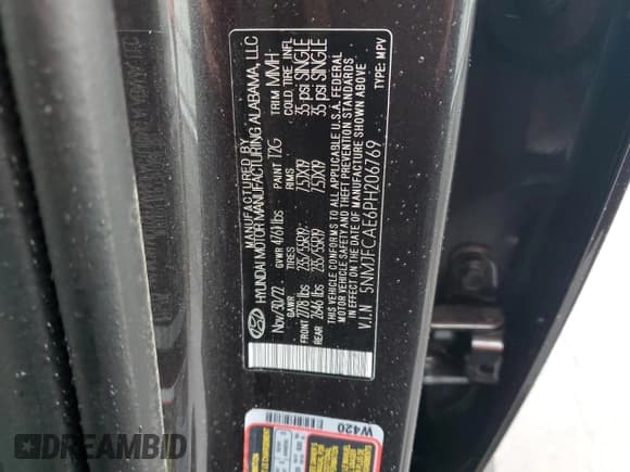 ✅ 2023 Hyundai Tucson SEL • VIN: 5NMJFCAE6PH206769 • Lot: 41606673. Wystawiony na Copart z przebiegiem 126 mil. Bezpłatny archiwum sprzedaży aukcyjnych z USA i szczegółowy raport historii pojazdu na DreamBid. Zdjęcie 12.