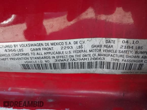 ✅ 2010 Volkswagen Jetta Limited Edition • VIN: 3VWAZ7AJ9AM128663 • Lot: 41669213. Wystawiony na IAAI z przebiegiem 148 076 mil. Bezpłatny archiwum sprzedaży aukcyjnych z USA i szczegółowy raport historii pojazdu na DreamBid. Zdjęcie 9.