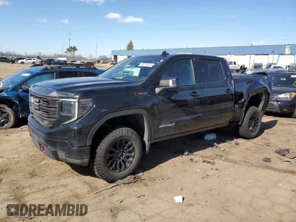 ✅ 2023 GMC Sierra 1500 AT4X • VIN: 3GTUUFEL8PG161990 • Лот: 48215045. Опубликован ранее на Copart с пробегом 23 477 миль. Бесплатный доступ к архиву аукционных продаж из США и подробный отчёт об истории автомобиля на DreamBid. Изображение 1.