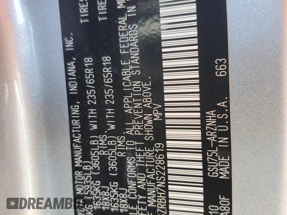 ✅ 2022 Toyota Highlander LE • VIN: 5TDBZRBH7NS228619 • Лот: 71181245. Опубликован ранее на Copart с пробегом 37 336 миль. Бесплатный доступ к архиву аукционных продаж из США и подробный отчёт об истории автомобиля на DreamBid. Изображение 13.