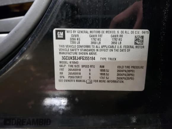 ✅ 2015 Chevrolet Silverado 1500 LTZ • VIN: 3GCUKSEJ4FG355184 • Лот: 45028985. Опубликован ранее на Copart с пробегом 76 358 миль. Бесплатный доступ к архиву аукционных продаж из США и подробный отчёт об истории автомобиля на DreamBid. Изображение 12.